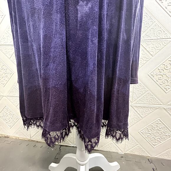 LOGO Lori Goldstein 2XL Purple top long tee material long sleeve - Picture 10 of 11